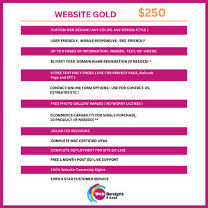WEBSITE GOLD $250
